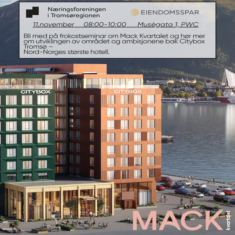 Mack Kvartalet og Citybox Tromsø – et nytt byrom tar form